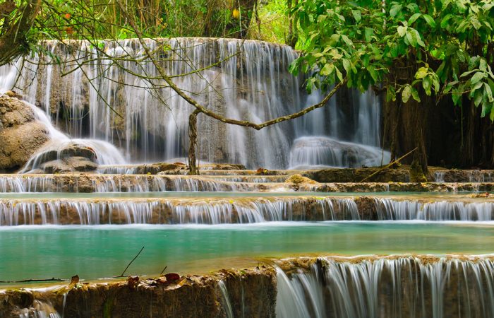 Cascades et bains naturels à Khuang sy