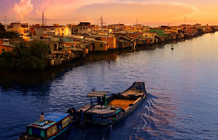 Excursions Mekong au couché du soleil