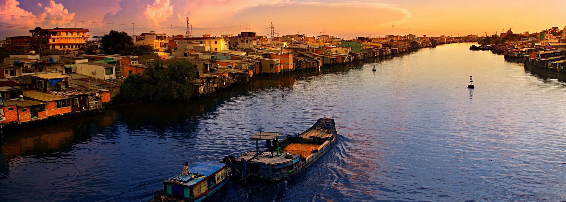 Excursions Mekong au couché du soleil