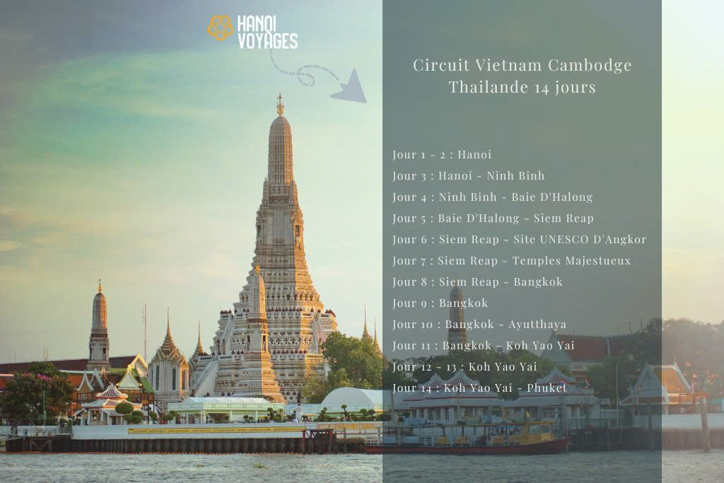 Circuit Vietnam Cambodge Thailande 14 jours